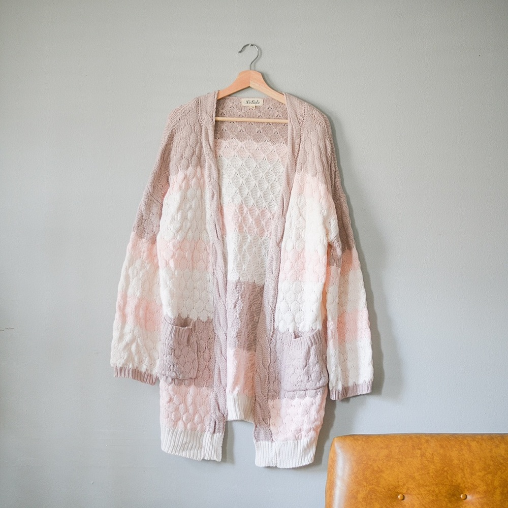 Listicle cardigan